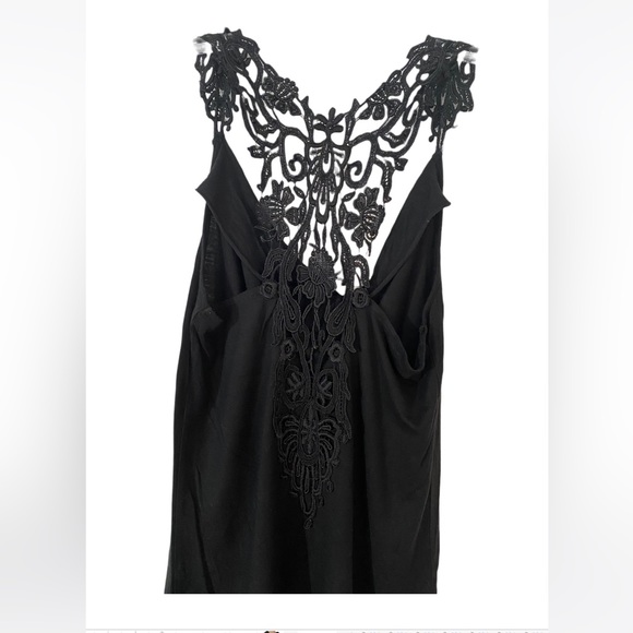 Black Tank with Lace Racer Back - Picture 3 of 12